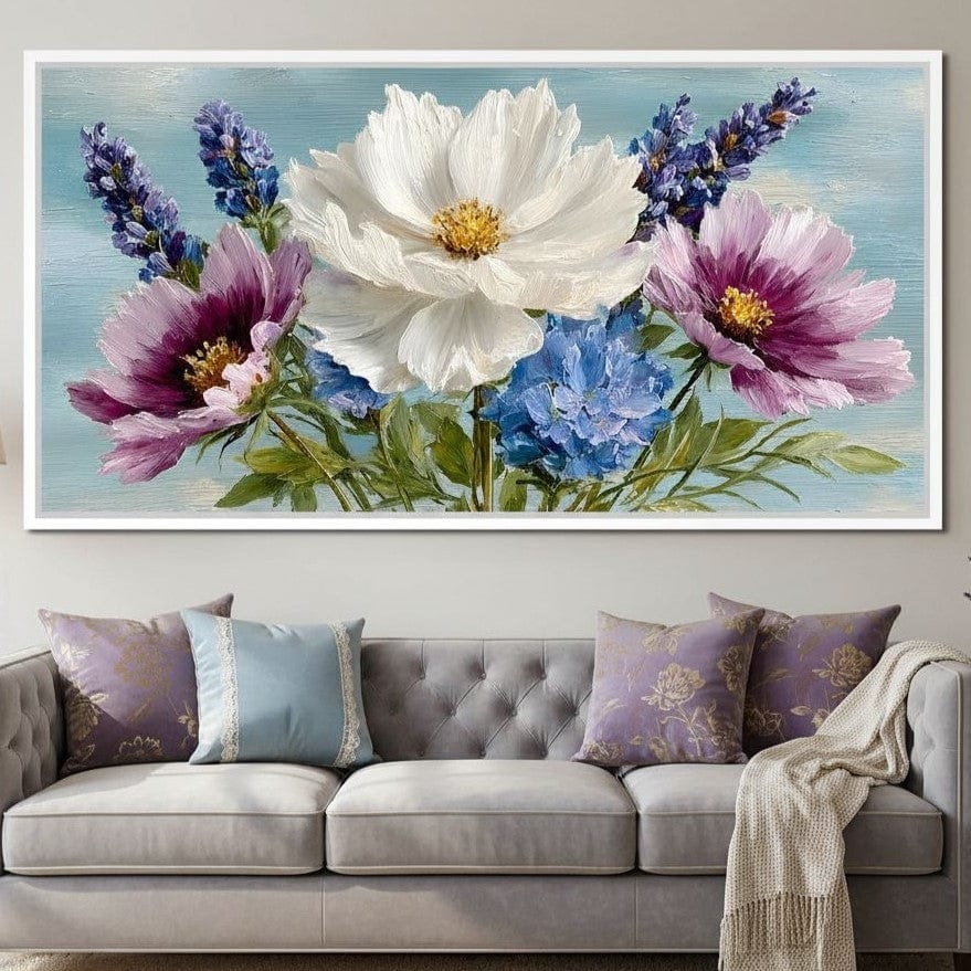 Pastel Meadow Floral Breeze Canvas Wall Art