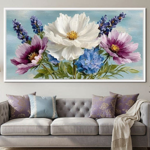 Pastel Meadow Floral Breeze Canvas Wall Art