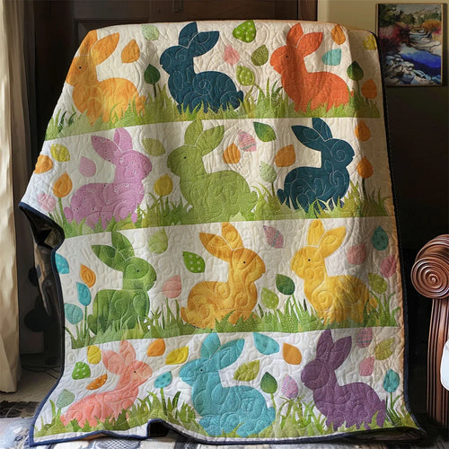 Rabbit Colorful Quilt Blanket