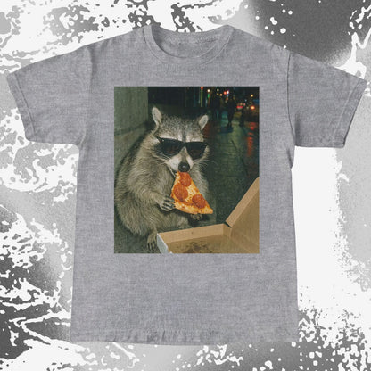 Cool Raccoon Eating Pizza, funny meme tee gift (view 6)