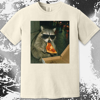 Cool Raccoon Eating Pizza, funny meme tee gift (view 14)
