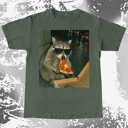 Cool Raccoon Eating Pizza, funny meme tee gift (view 7)