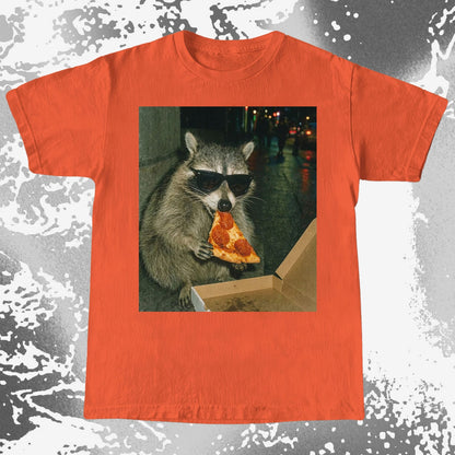 Cool Raccoon Eating Pizza, funny meme tee gift (view 9)