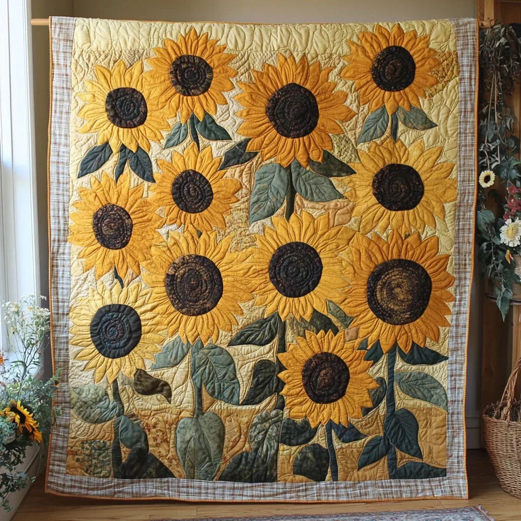 Radiant Blooms Quilt Blanket