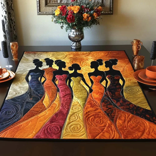 Radiant Queens Quilted Table Topper