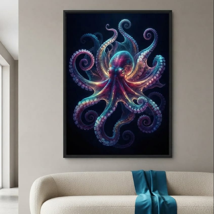 Radiant Rhythms of the Deep Sea Canvas Wall Art