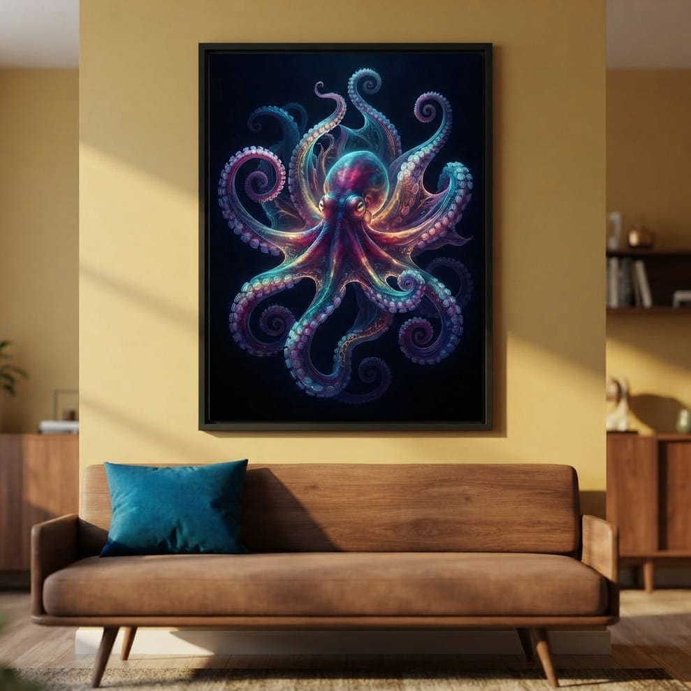 Radiant Rhythms of the Deep Sea Canvas Wall Art