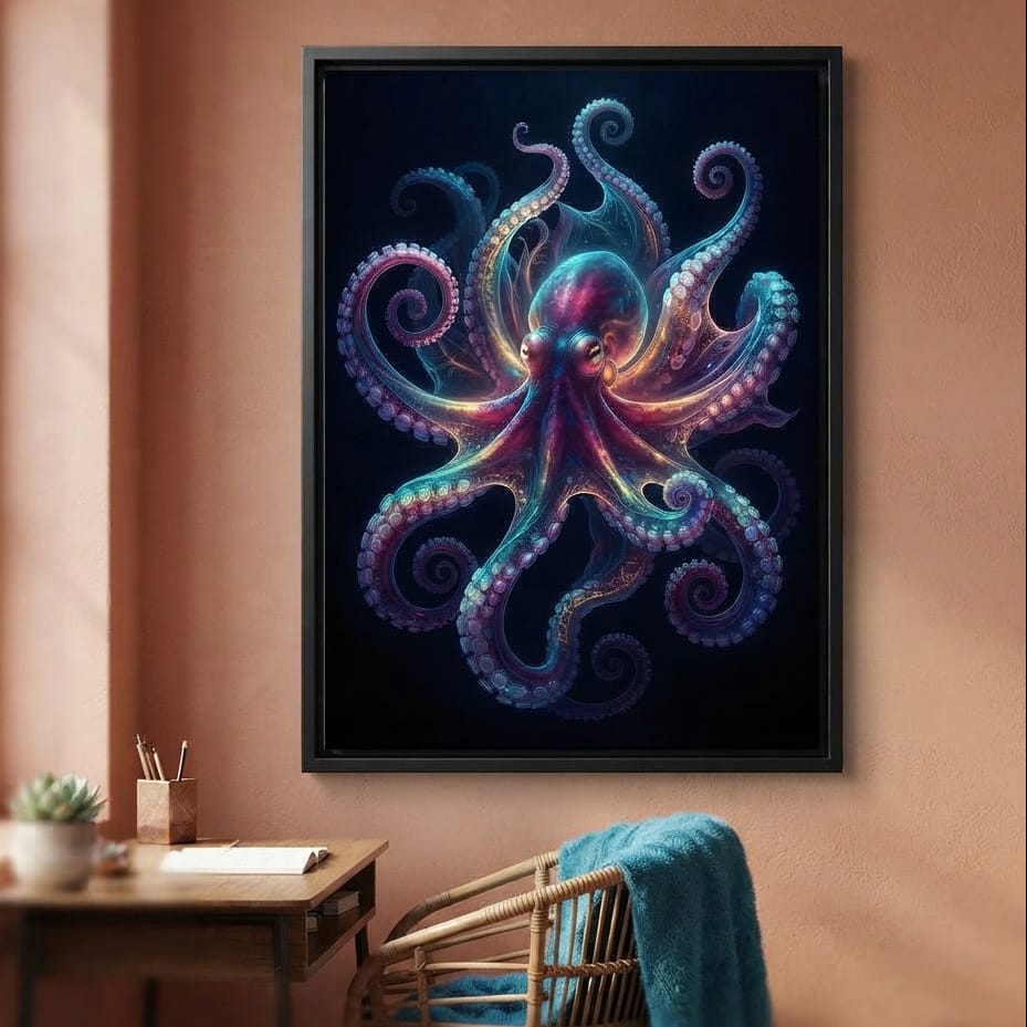 Radiant Rhythms of the Deep Sea Canvas Wall Art