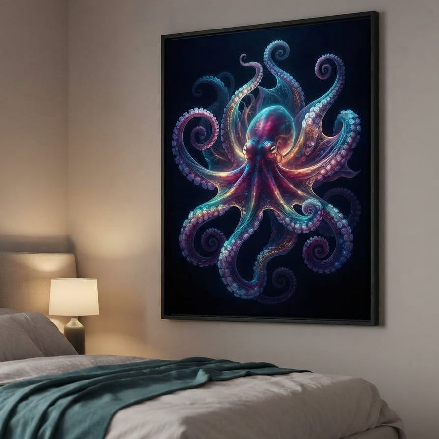 Radiant Rhythms of the Deep Sea Canvas Wall Art