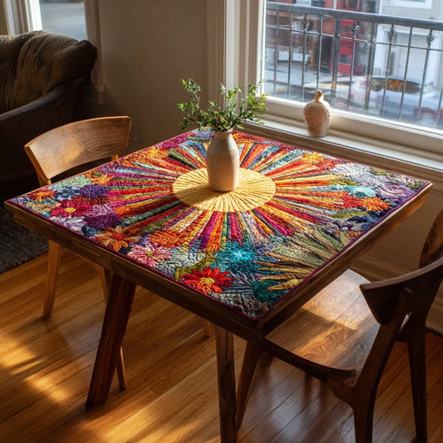 Radiant Sun Garden Quilted Table Topper