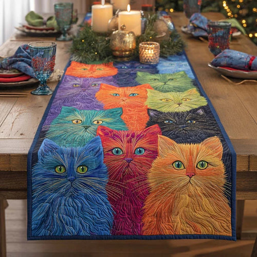 Rainbow Gaze Quilted Table Runner