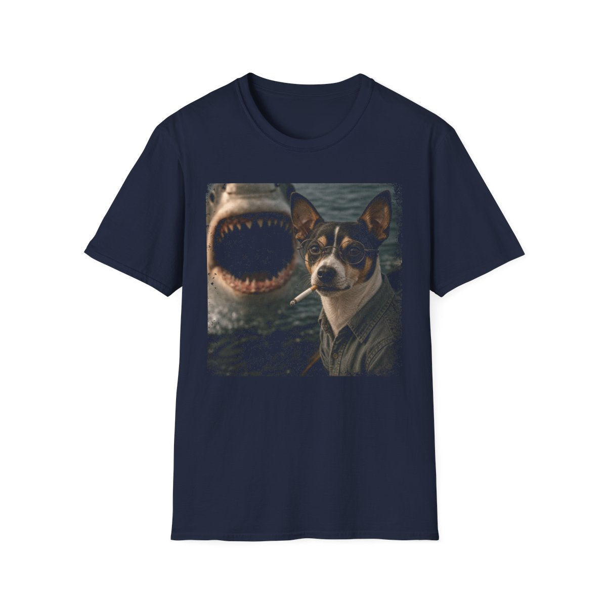 Rat Terrier and Shark Tee