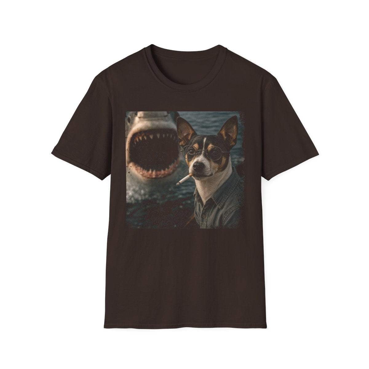 Rat Terrier and Shark Tee