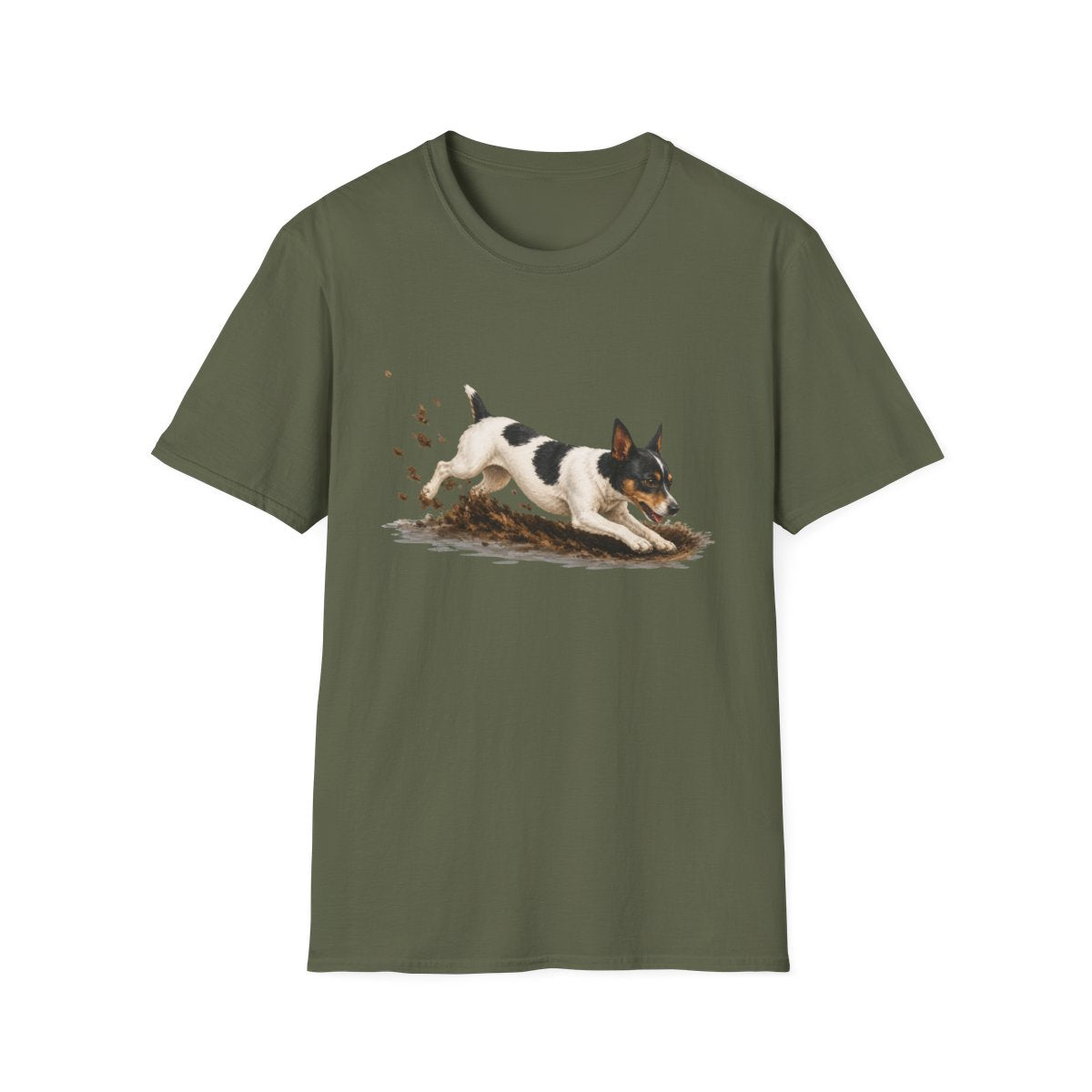 Rat Terrier Excavating Mode On Tee