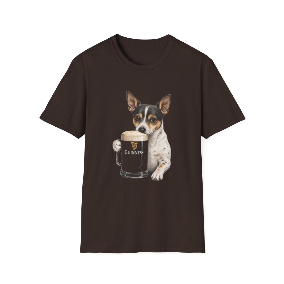 Rat Terrier With A Pint Tee