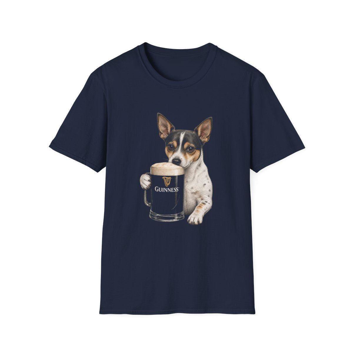 Rat Terrier With A Pint Tee