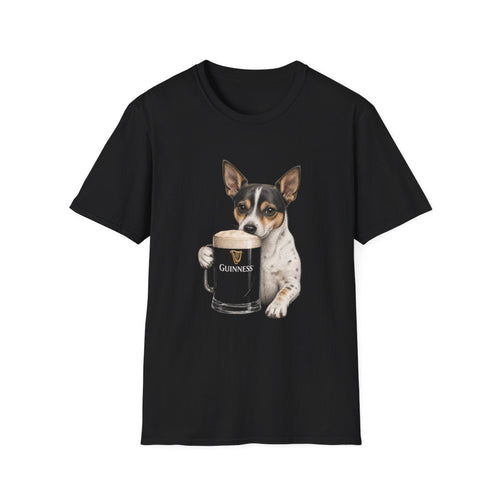 Rat Terrier With A Pint Tee