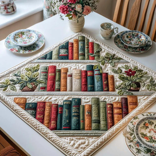 Reading Garden Quilted Table Topper
