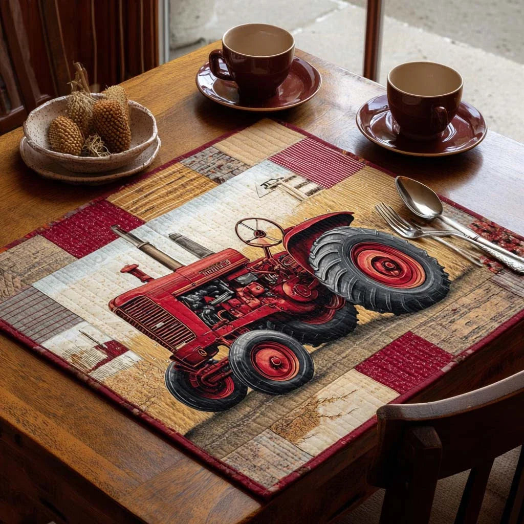 Red Farm Power Quilted Table Topper