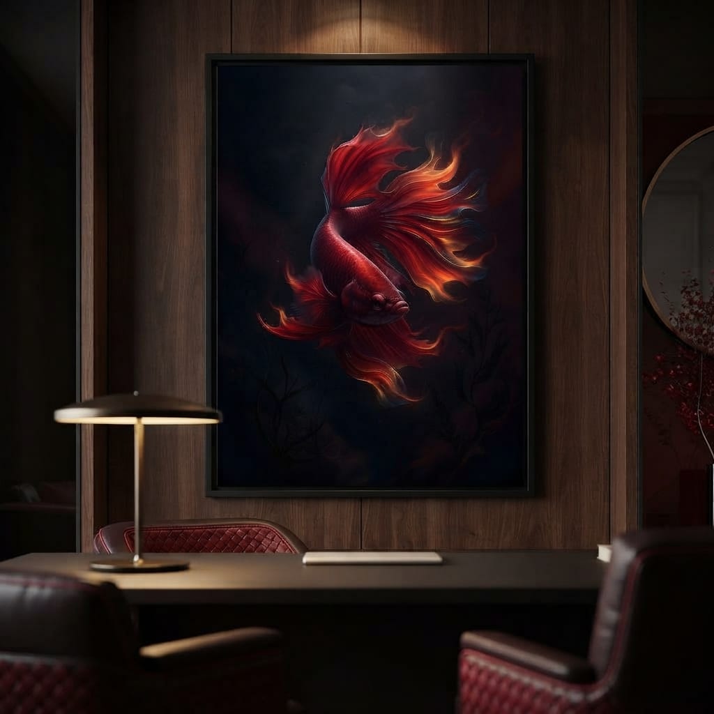 Red Fish Splendor Canvas Wall Art
