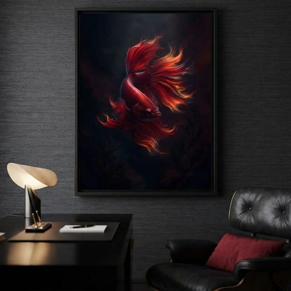Red Fish Splendor Canvas Wall Art