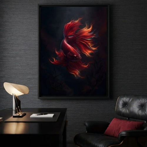 Red Fish Splendor Canvas Wall Art