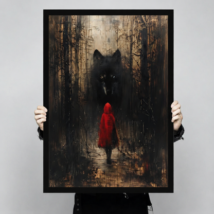 Dark Wolf Forest Gothic Canvas Art Wall Art