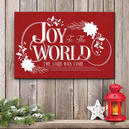 joy to the world the lord has come christmas wall art canvas (Landscape) (view 3)