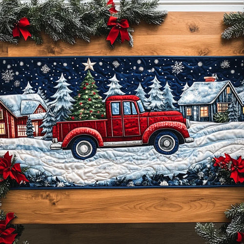 Redwood Truck Quilted Table Runner
