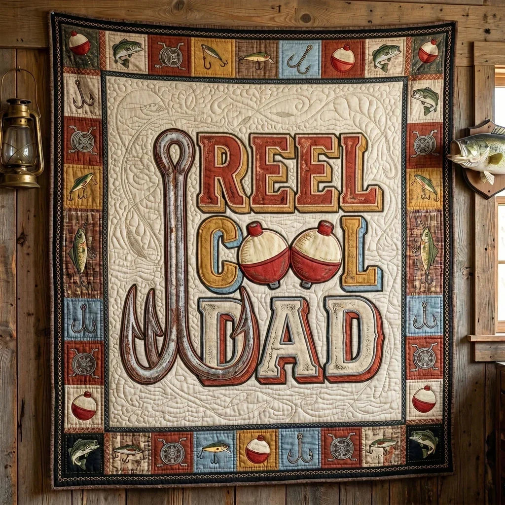 Reel Cool Dad Quilt Blanket