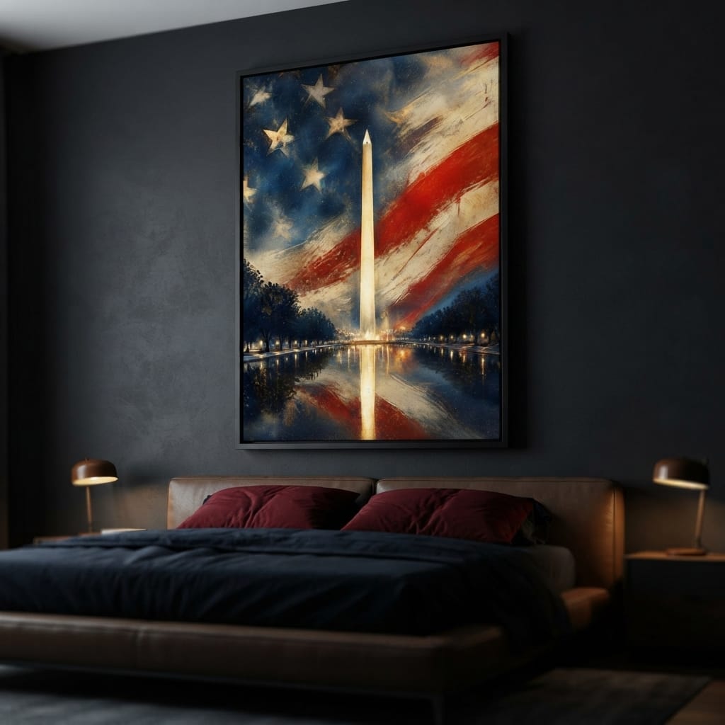 Reflections of a Founding Monument Canvas Wall Art