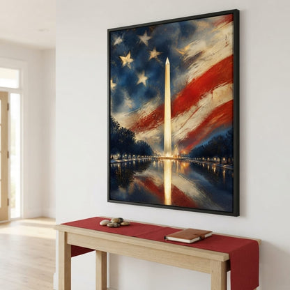 Reflections of a Founding Monument Canvas Wall Art