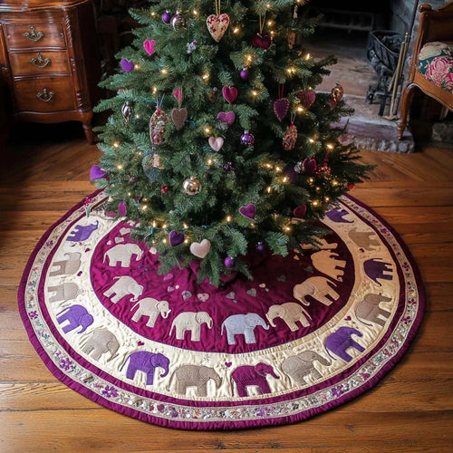 Regal Charm Christmas Quilted Tree Skirt