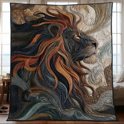 Regal Lion Quilt Blanket