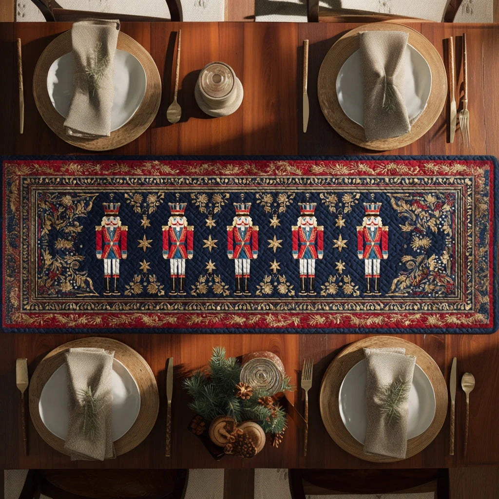 Regal Nutcracker Banner Quilted Table Runner