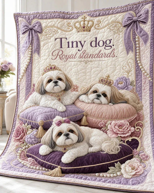 Regal Paws Quilt Blanket - Quilted Blanket by Wild and Way