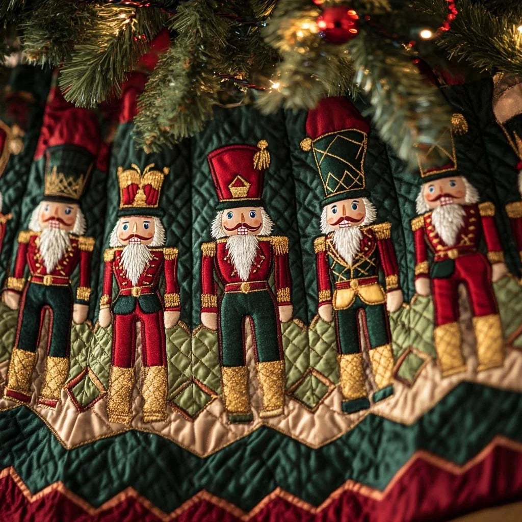 Regal Toy Soldiers Christmas Quilted Tree Skirt