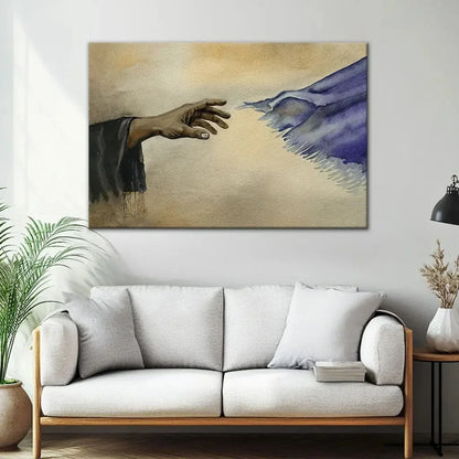 if only i could touch the hem of his garment wall art canvas (Landscape) (view 6)