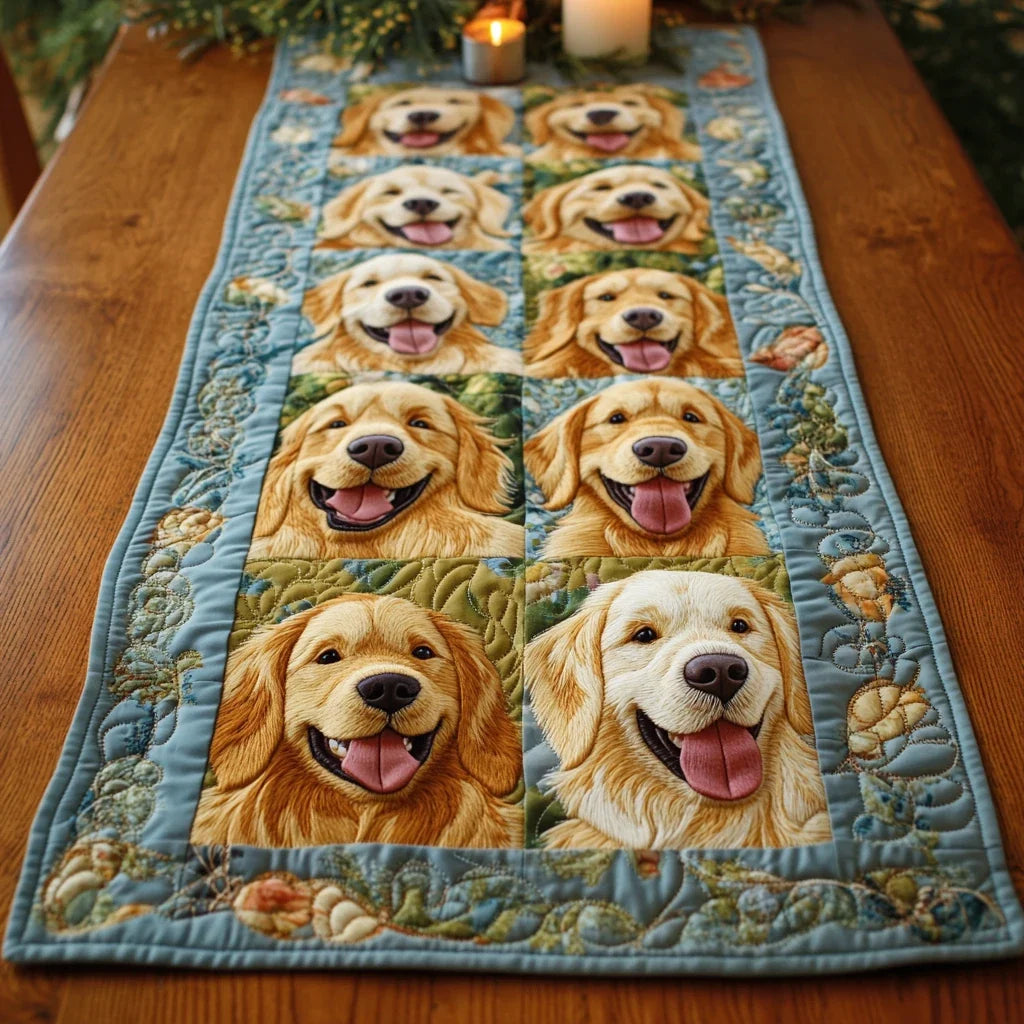 Retriever Rows Quilted Table Runner