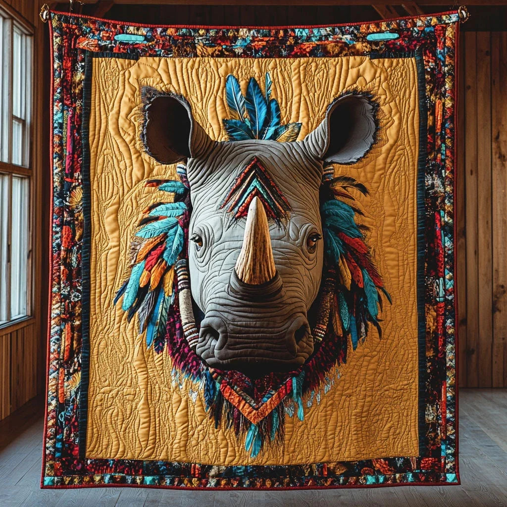 Rhino Guardian Quilt Blanket