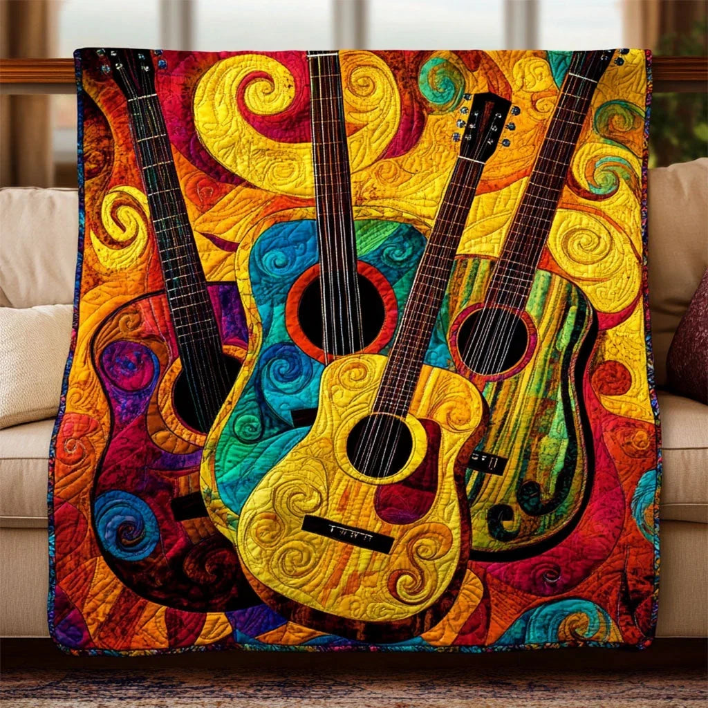Rhythms In Color Quilt Blanket