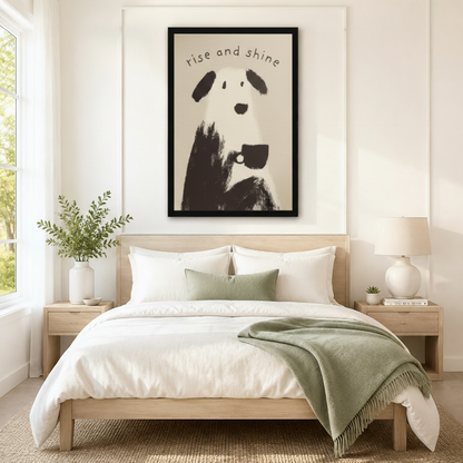 Rise and Shine Dog Canvas Wall Art
