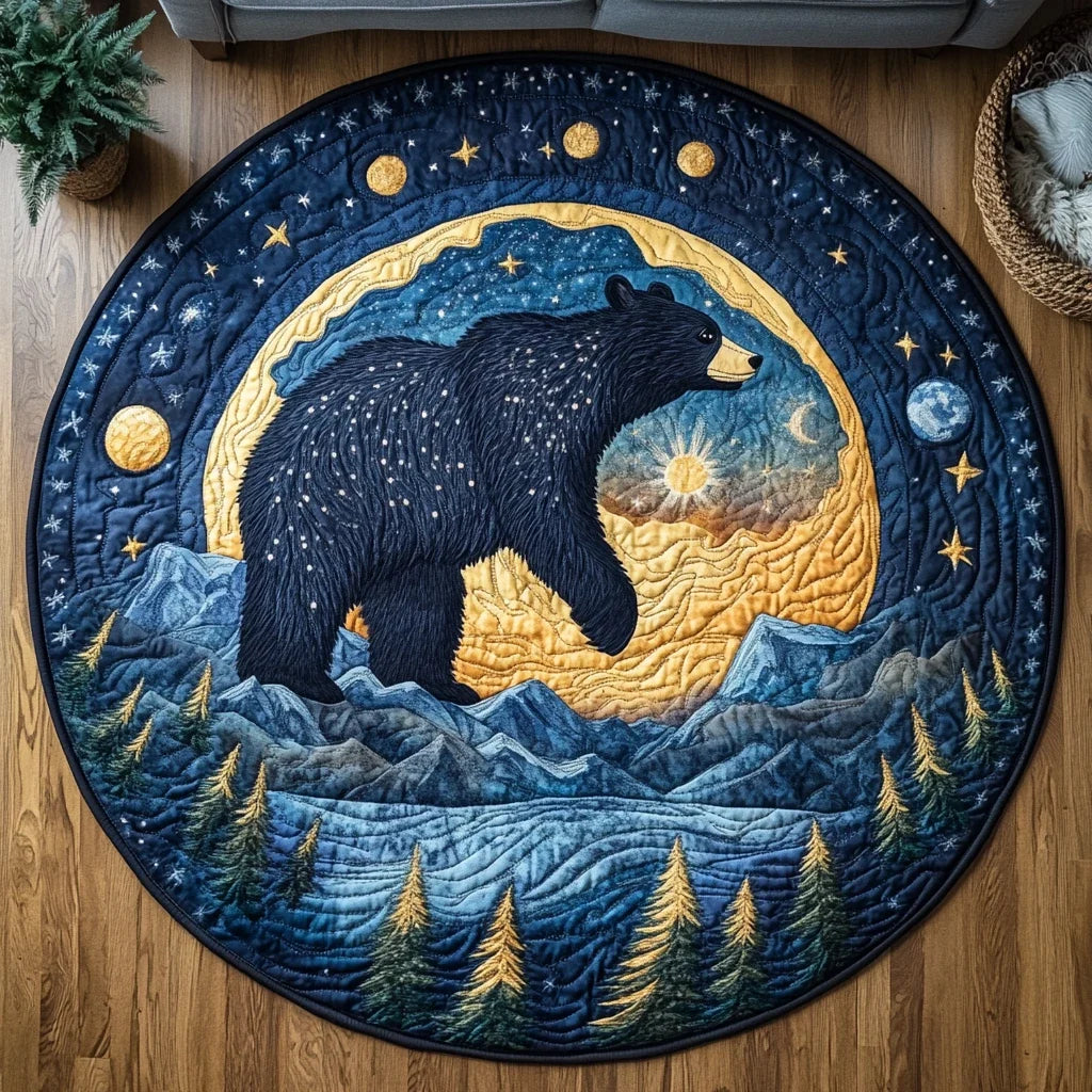 Roaming Bear Quilted Round Mat