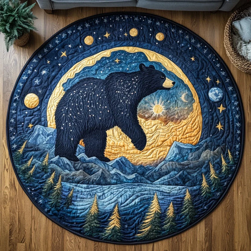Roaming Bear Quilted Round Mat