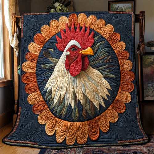 Rooster Vintage Quilt Blanket