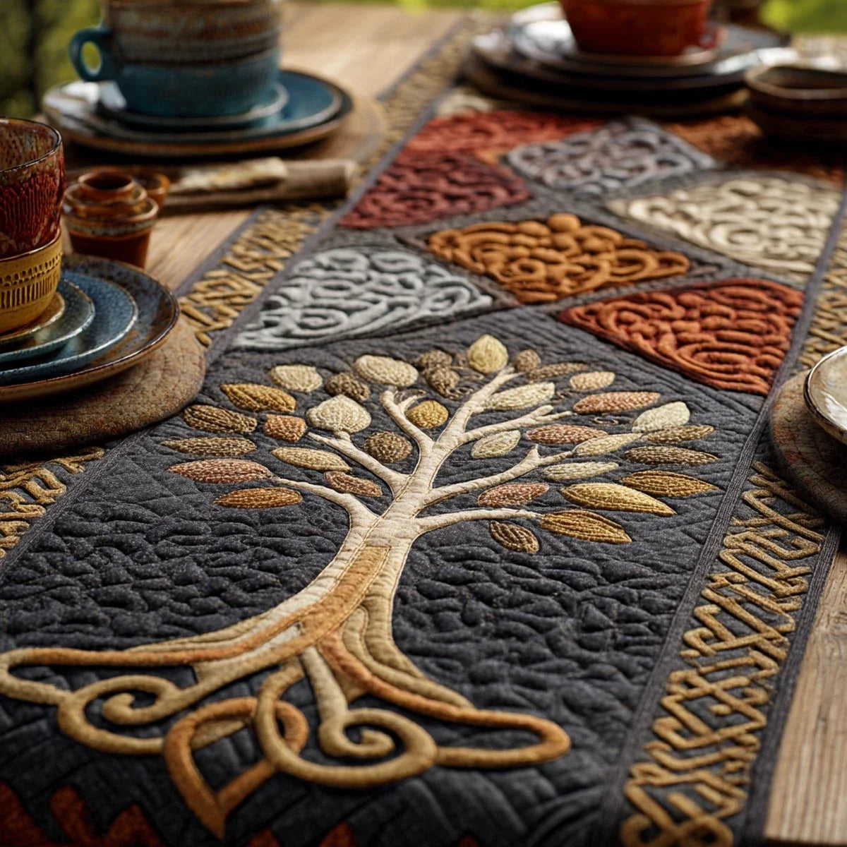 Rooted Life Quilted Table Runner