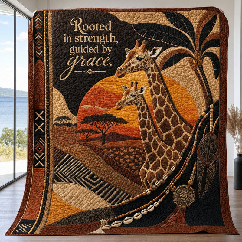 Rooted Strength Quilt Blanket - Quilted Blanket by Wild and Way
