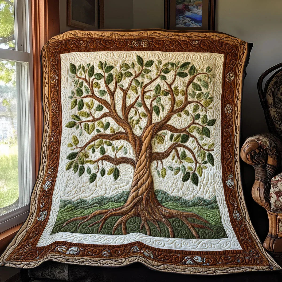 Roots Of Life Quilt Blanket