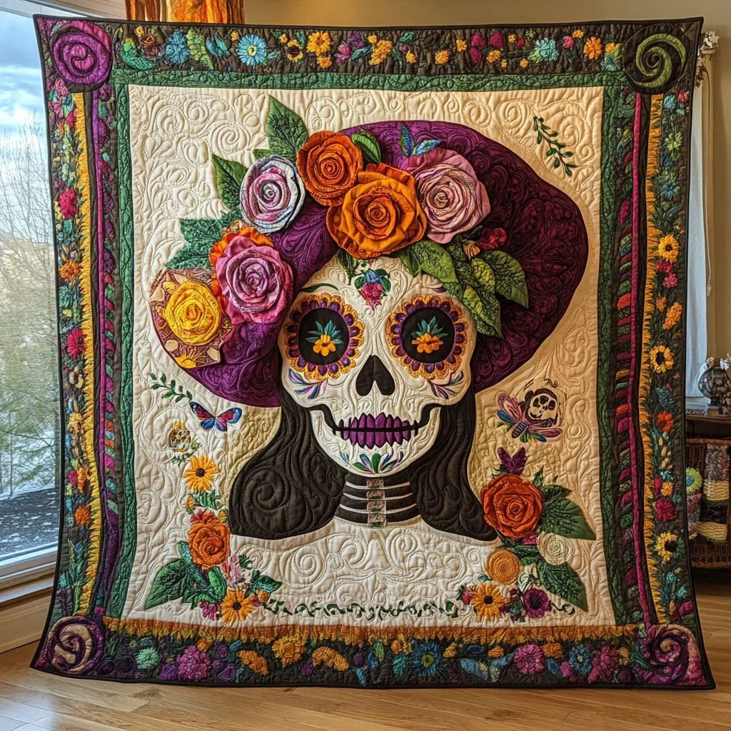 Rosa Eterna Quilt Blanket