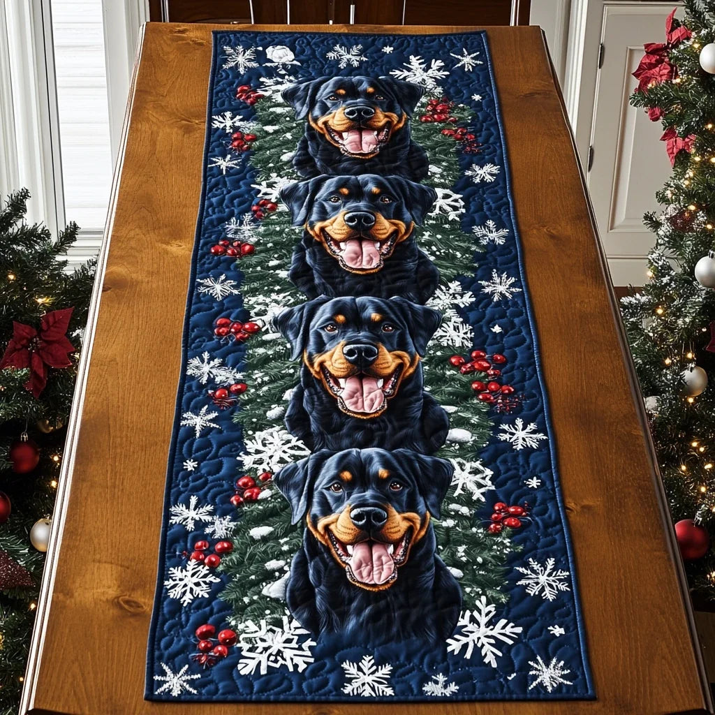 Rottweiler Dream Quilted Table Runner